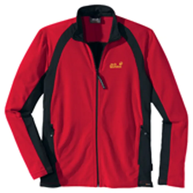Jack Wolfskin Mens Dynamic Full Zip - Tango Red