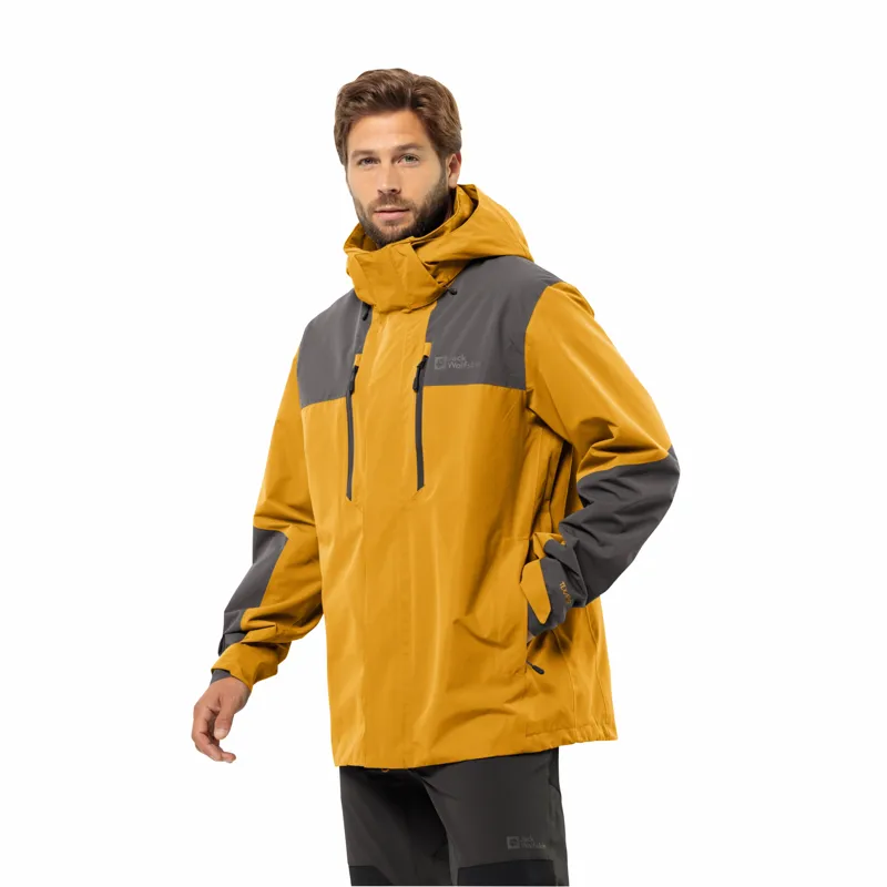 Jack Wolfskin Men's Jasper 2L Waterproof Jacket - Curry-3