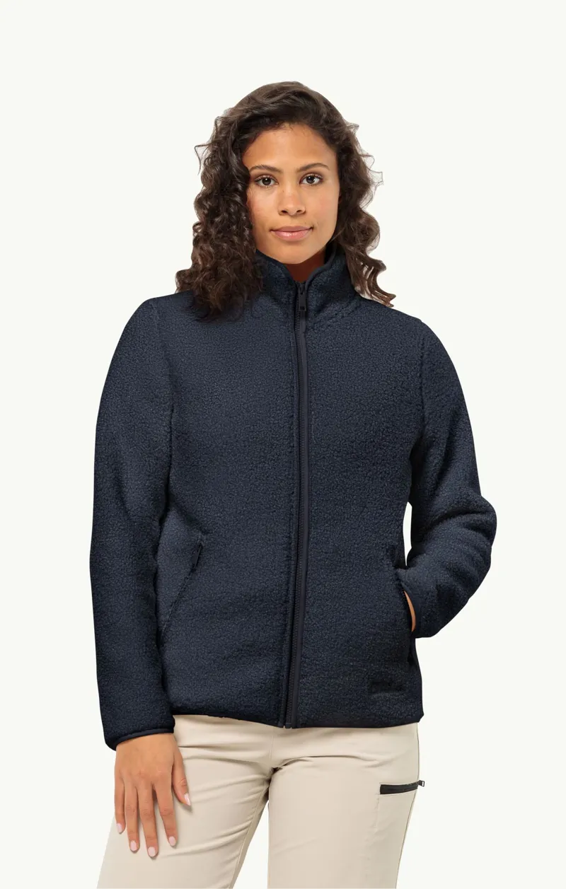 Jack Wolfskin Women's High Curl Fleece Jacket - Night Blue-1