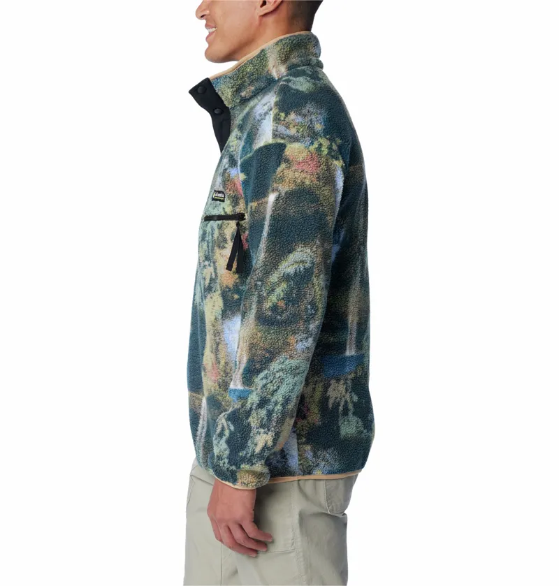 Columbia Men's Helvetia Half Snap Fleece - Napa Green Chasing Falls Print-2