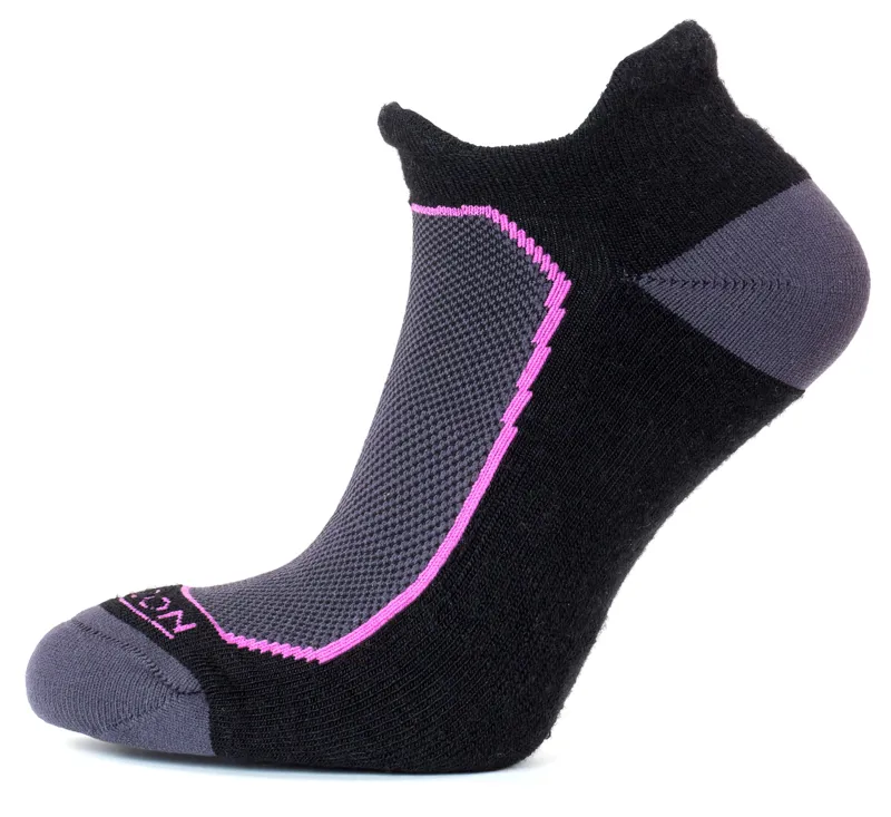 Horizon Premium Tab Low Cut Sock - Black/Raspberry