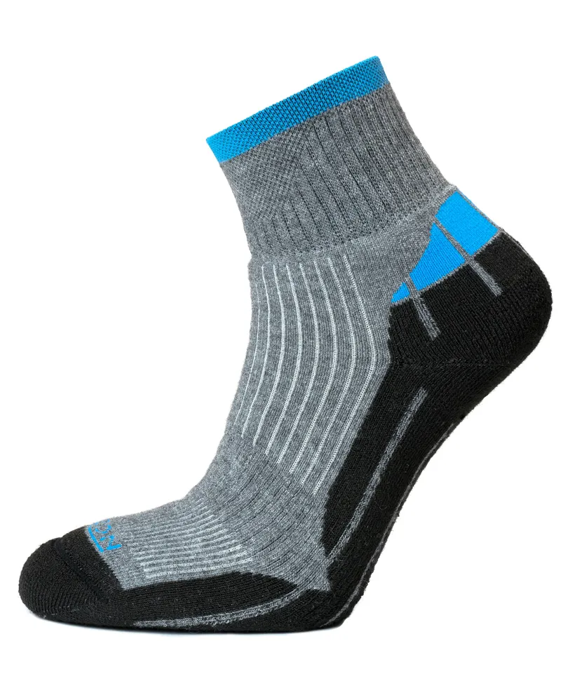 Horizon Performance Coolmax Quarter Sock - Grey Marl/Blue