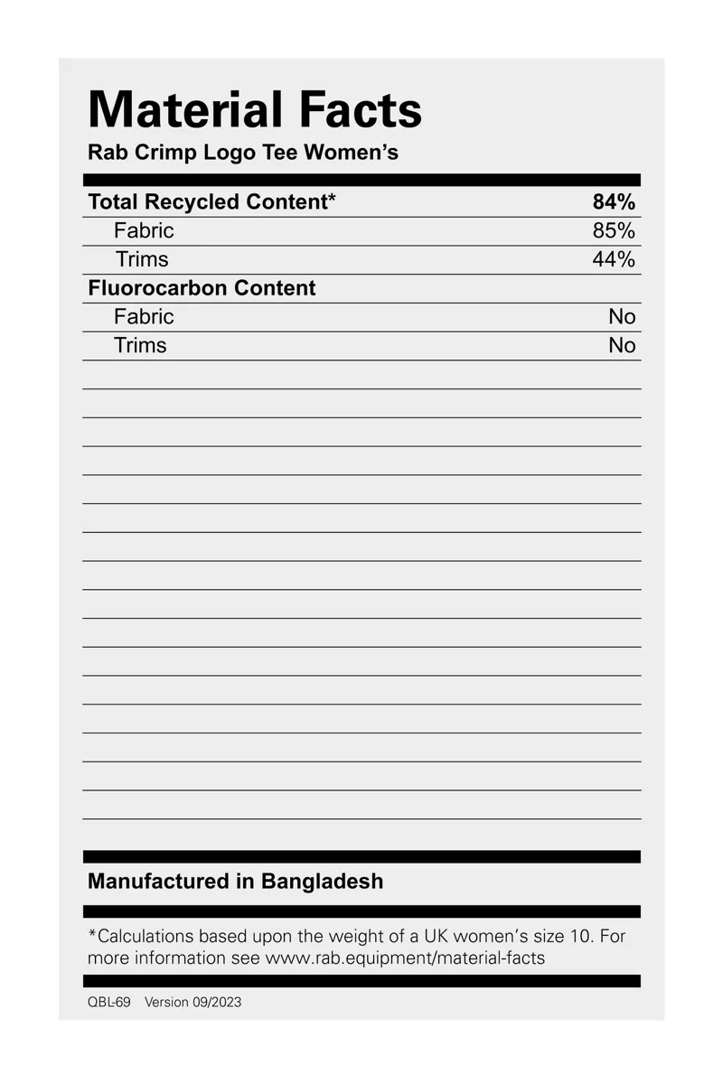 Rab  Women's Crimp Logo Tee - Sahara-5