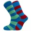 Horizon Heritage Merino Outdoor Socks 2 pack - Hoops Azure Blue/Teal/Ruby
