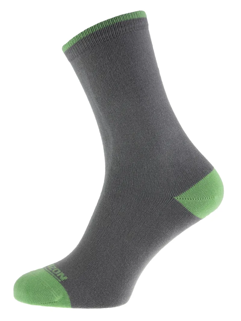 Horizon Lifestyle Women's Bamboo Sock Plain - Charcoal/Mint	