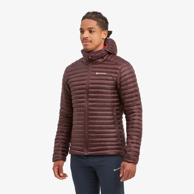 Montane Men's Anti-Freeze Lite Hooded Down Jacket - Dark Garnet-6