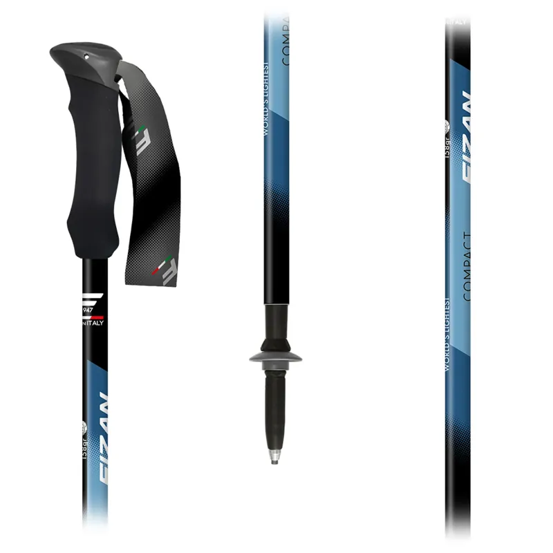 Fizan Compact 3 Trekking Pole Pair - Blue-1