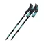 Fizan Compact 4 Trekking Pole Pair - Light Blue/Black