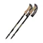 Fizan Compact 4 Trekking Pole Pair - Beige/Black