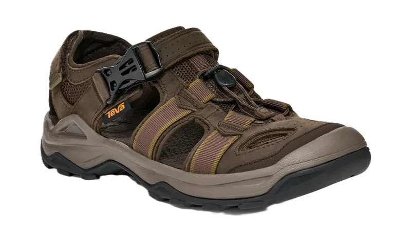 Teva Men's Omnium 2 Leather Closed -Toe Sandal  - Turkish Coffee