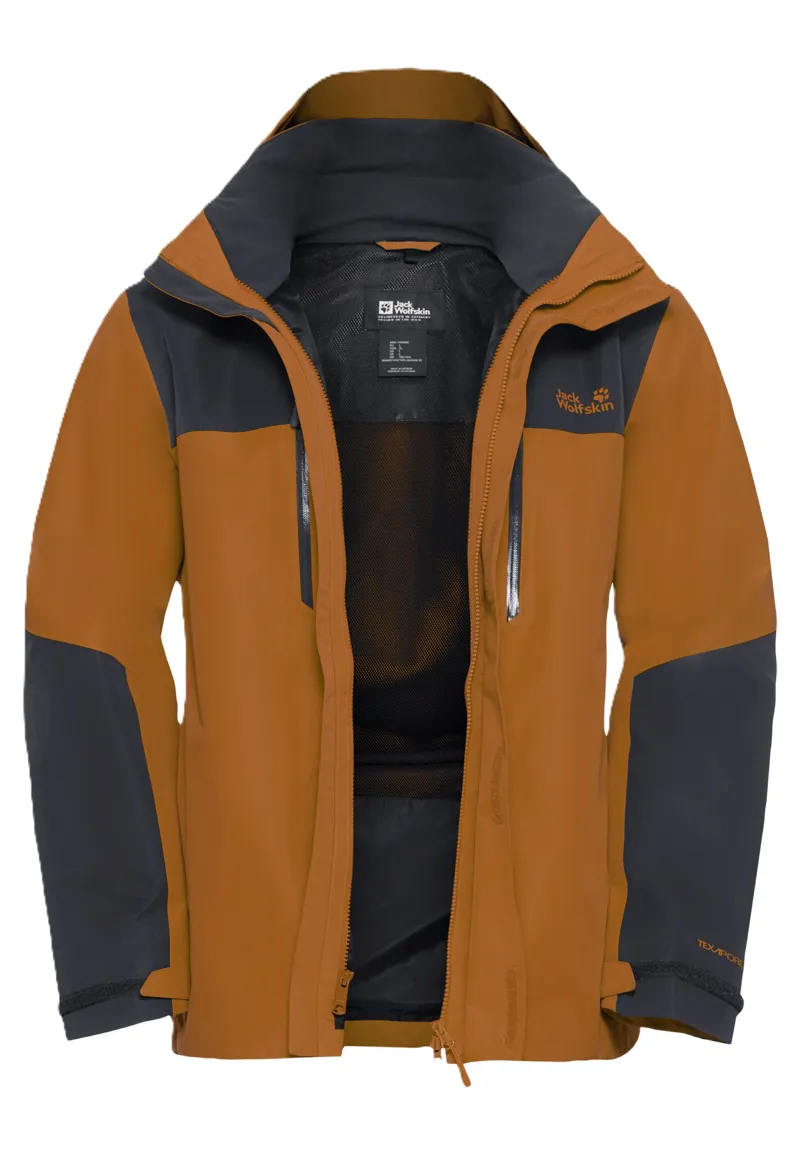 Jack Wolfskin Men's Jasper 2L Waterproof Jacket - Autumn Leaves-2