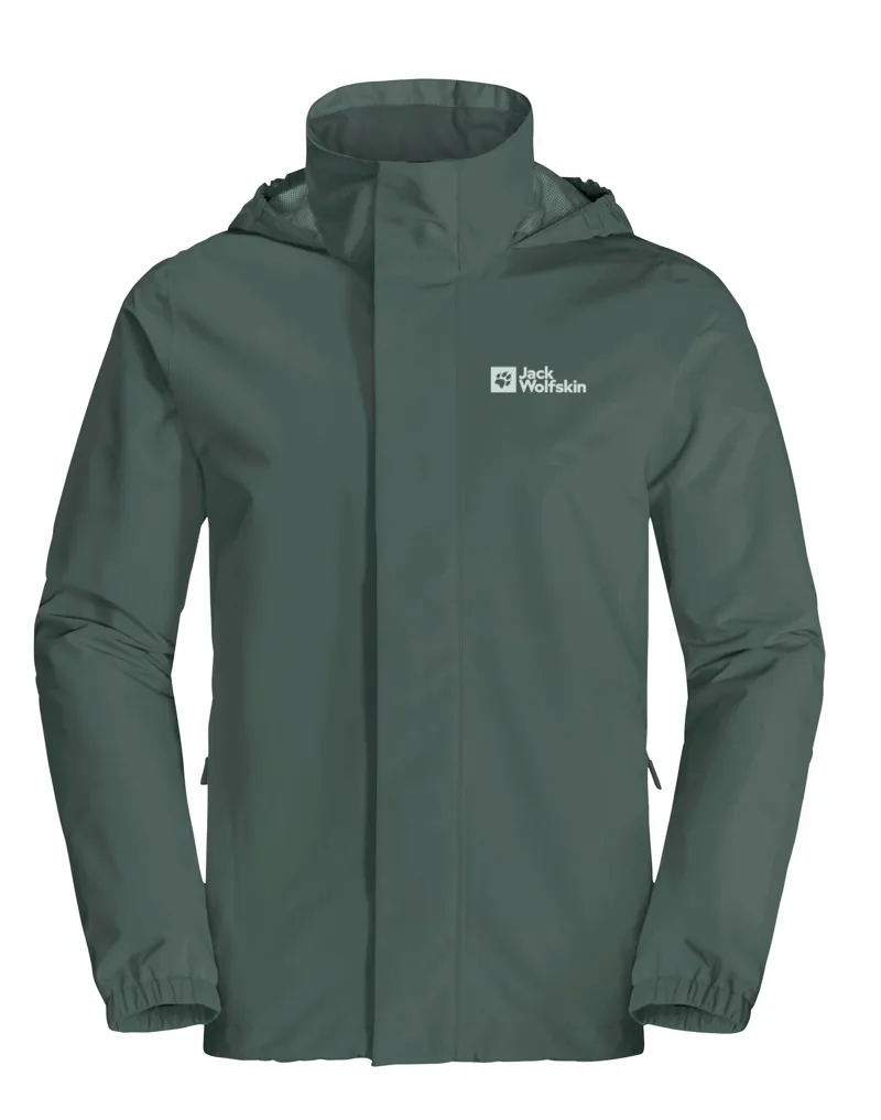 Jack Wolfskin Men's Stormy Point 2L Waterproof Jacket - Black Olive