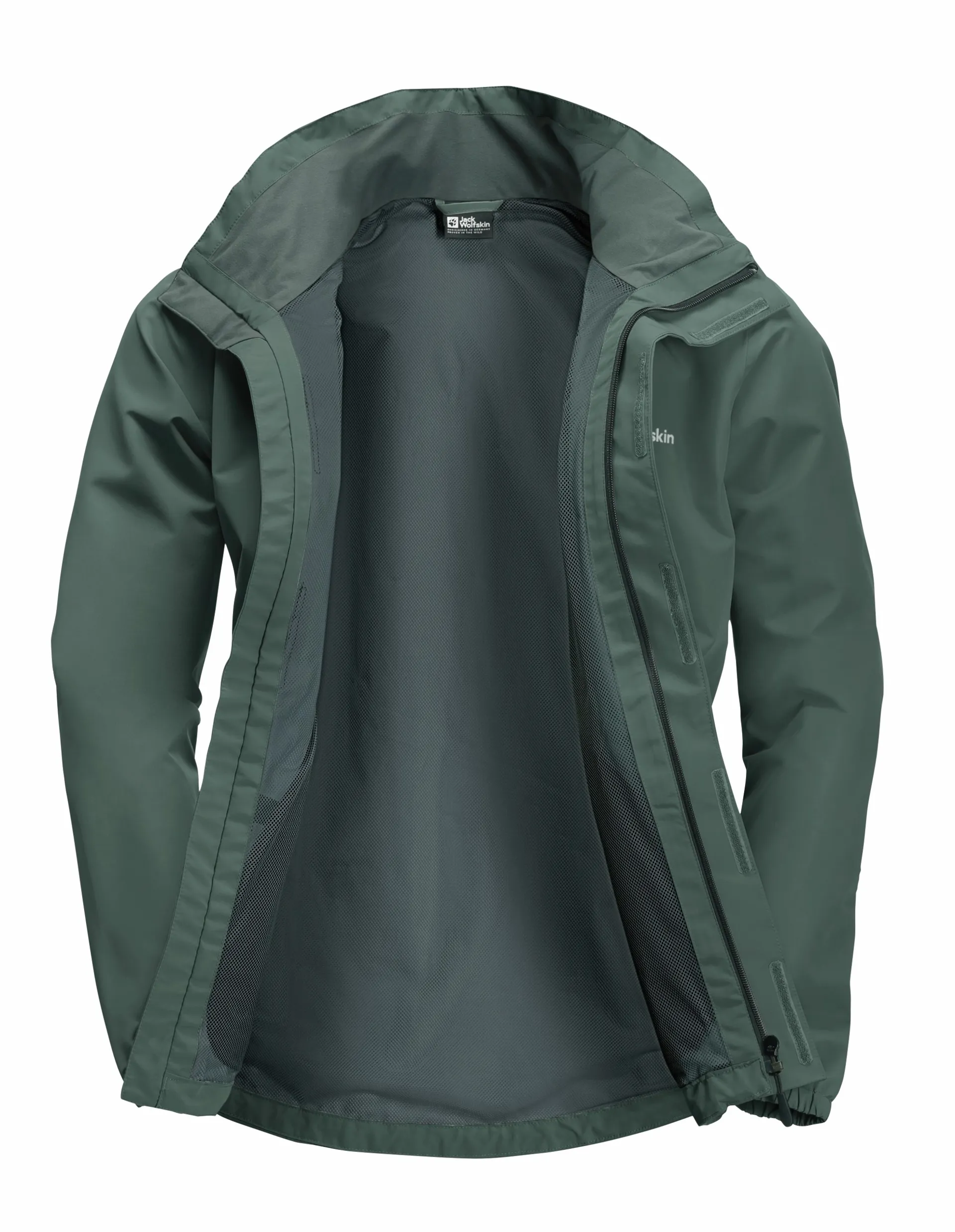 Jack Wolfskin Men's Stormy Point 2L Waterproof Jacket Black Olive