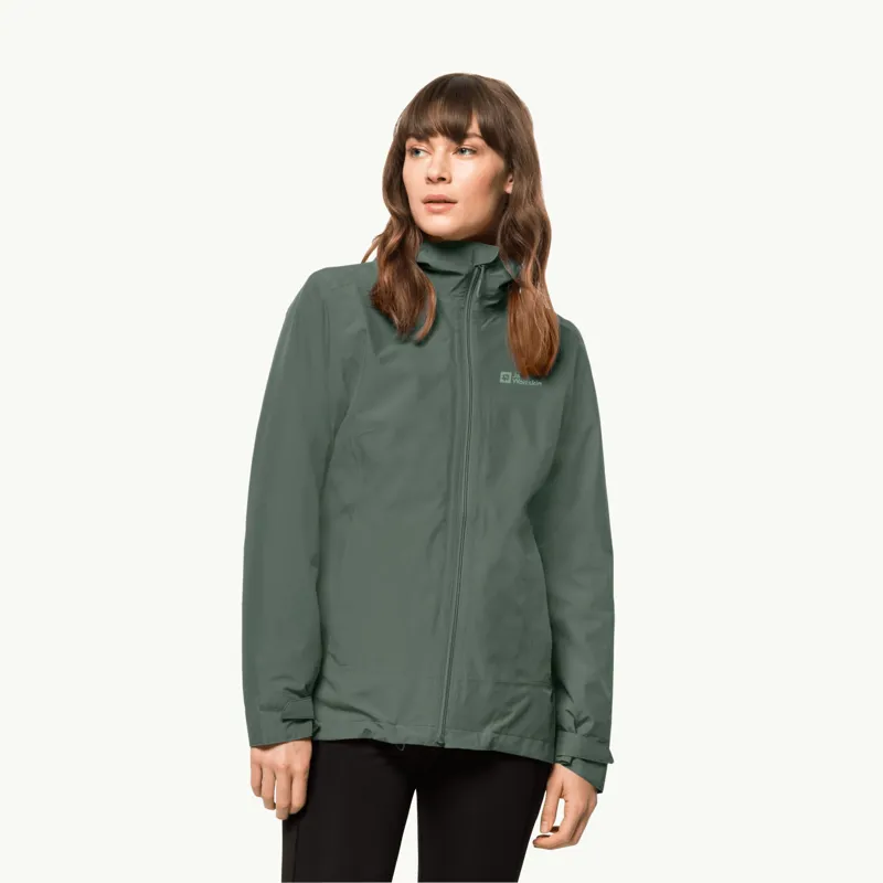 Jack Wolfskin Women's Moonrise 3in1 Jacket - Hedge Green-5