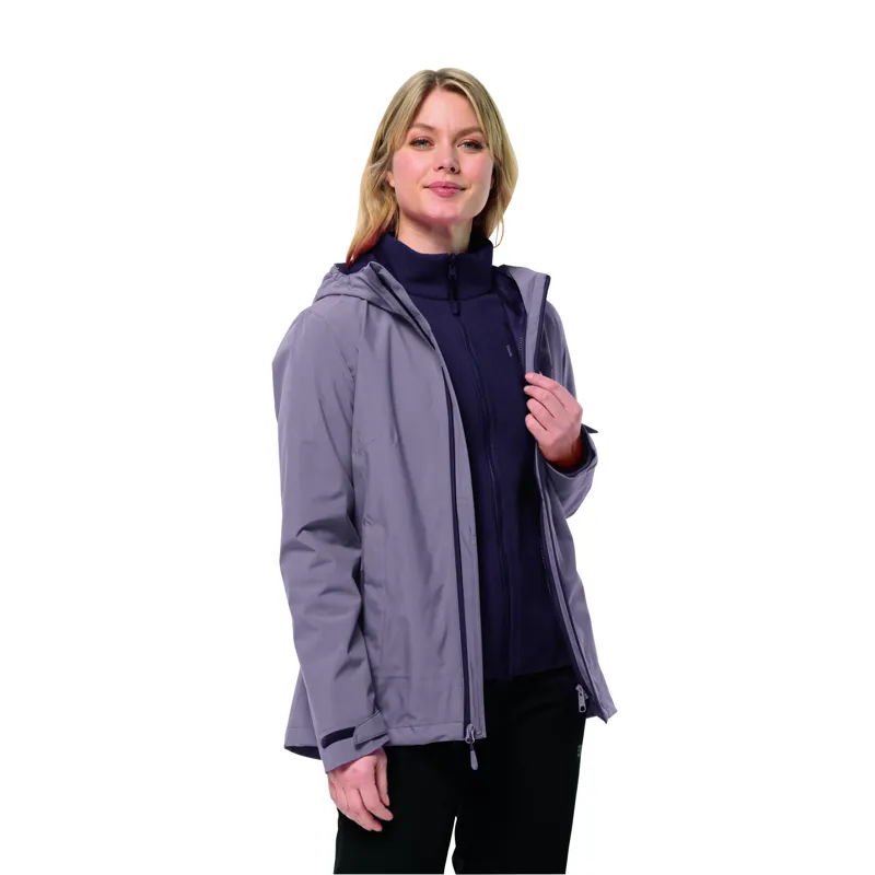 Jack Wolfskin Women's Moonrise 3 in1 Jacket - Wild Blossom-4