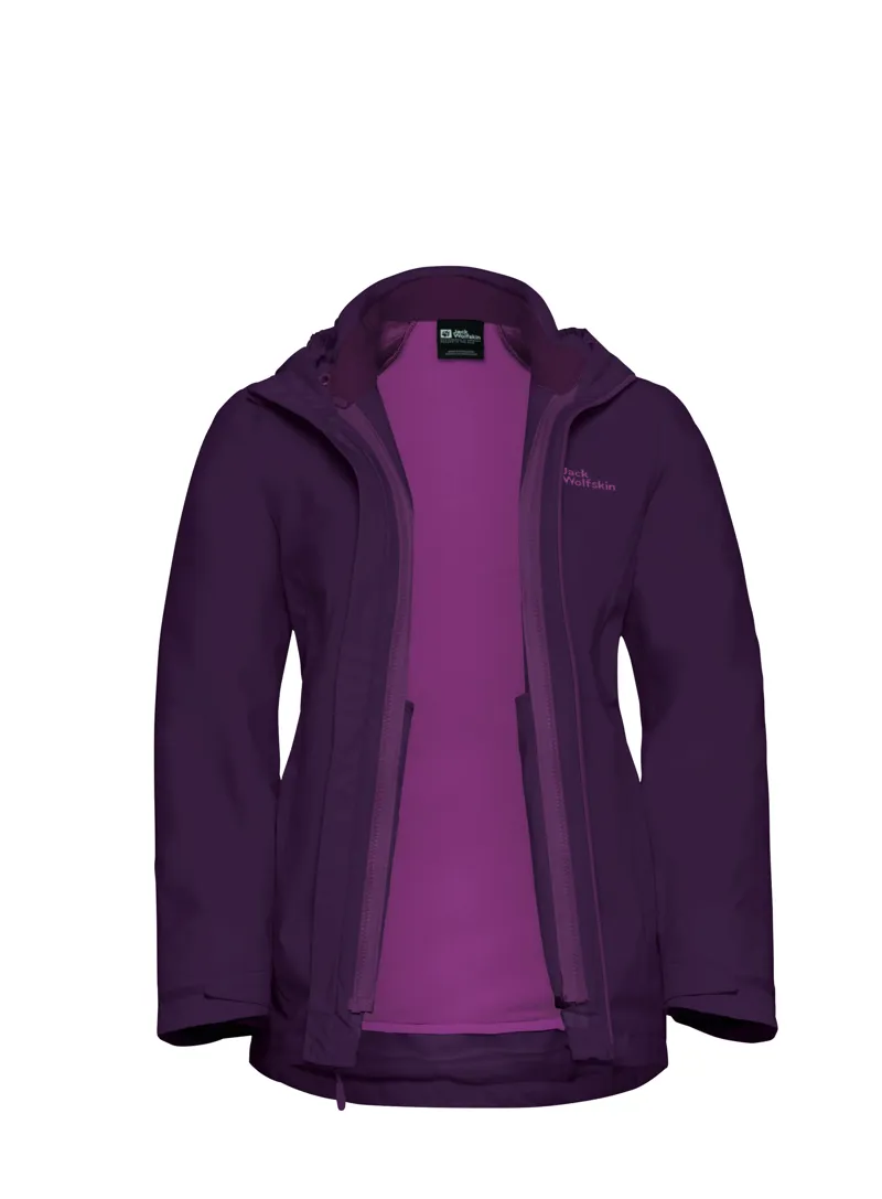 Jack Wolfskin Women's Moonrise 3in1 Jacket - Amaranth-1