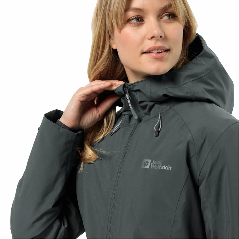 Jack Wolfskin Women's Heidelstein Waterproof Insulated Jacket  - Slate Green-5