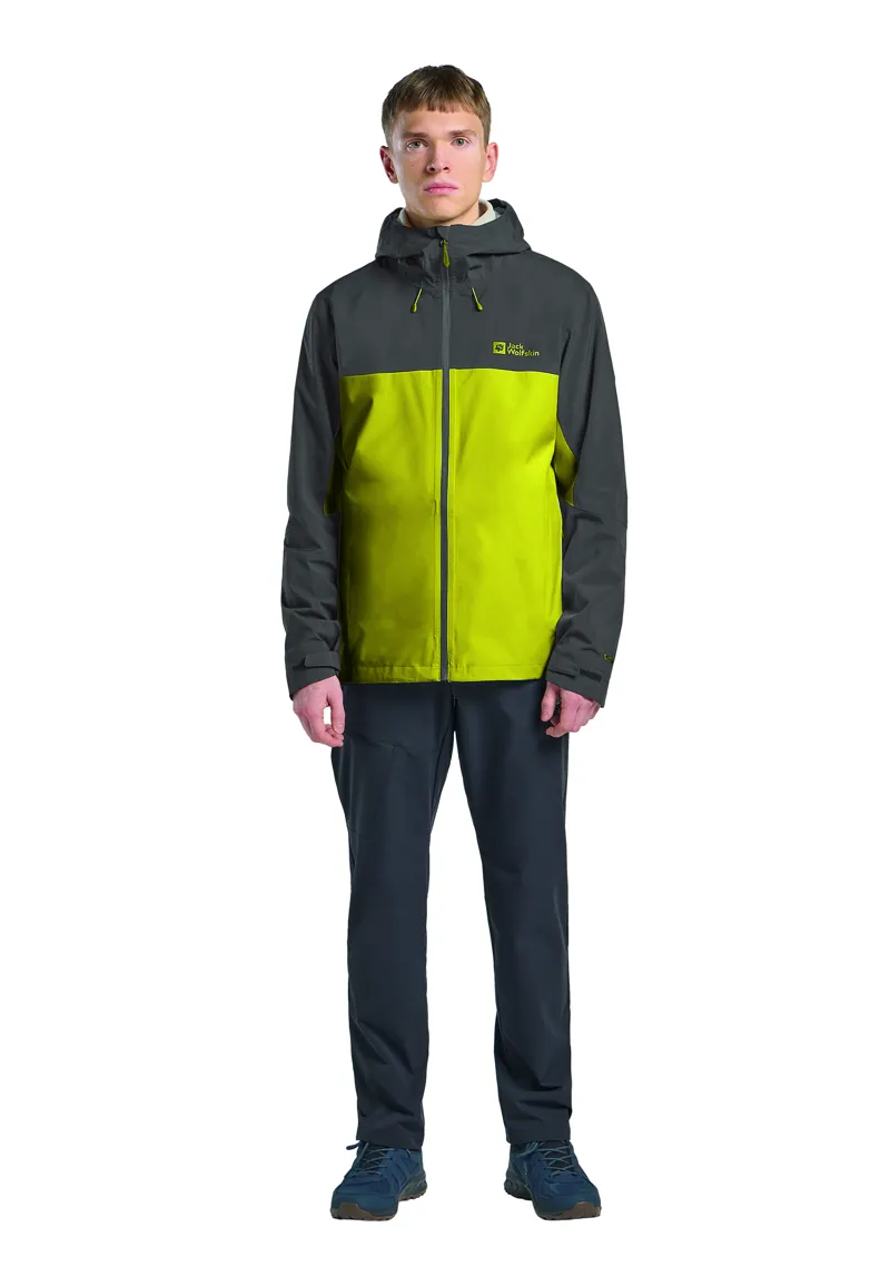 Jack Wolfskin Men's Weiltal 2L Waterproof Jacket - Chartreuse-3
