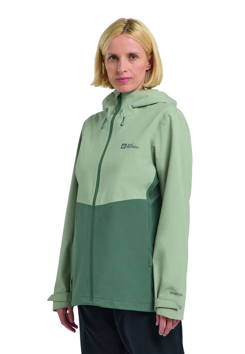 Jack Wolfskin Women's Weiltal 2L Waterproof Jacket - Mint Leaf-3