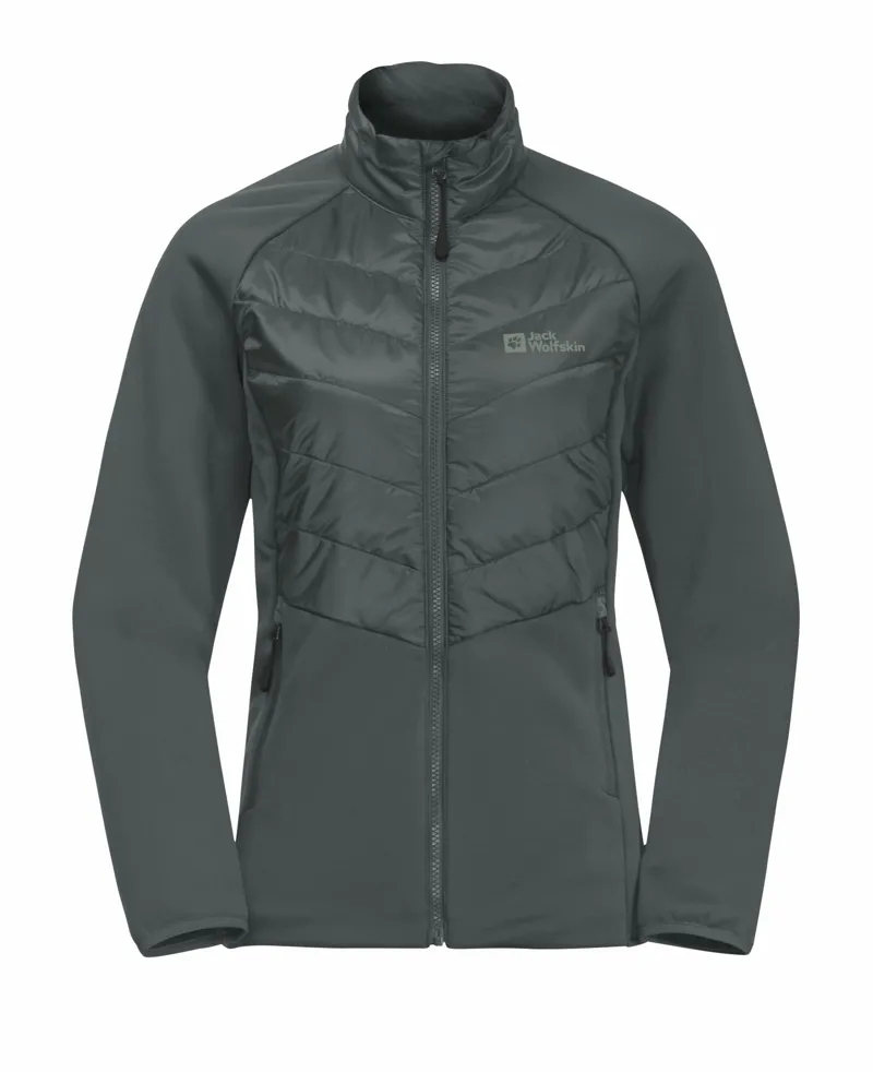 Jack Wolfskin Women's Luntal 3 in1 Waterproof Jacket - Slate Green-2