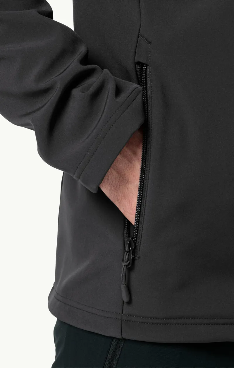 Jack Wolfskin Men's Whirlwind Softshell - Black-3