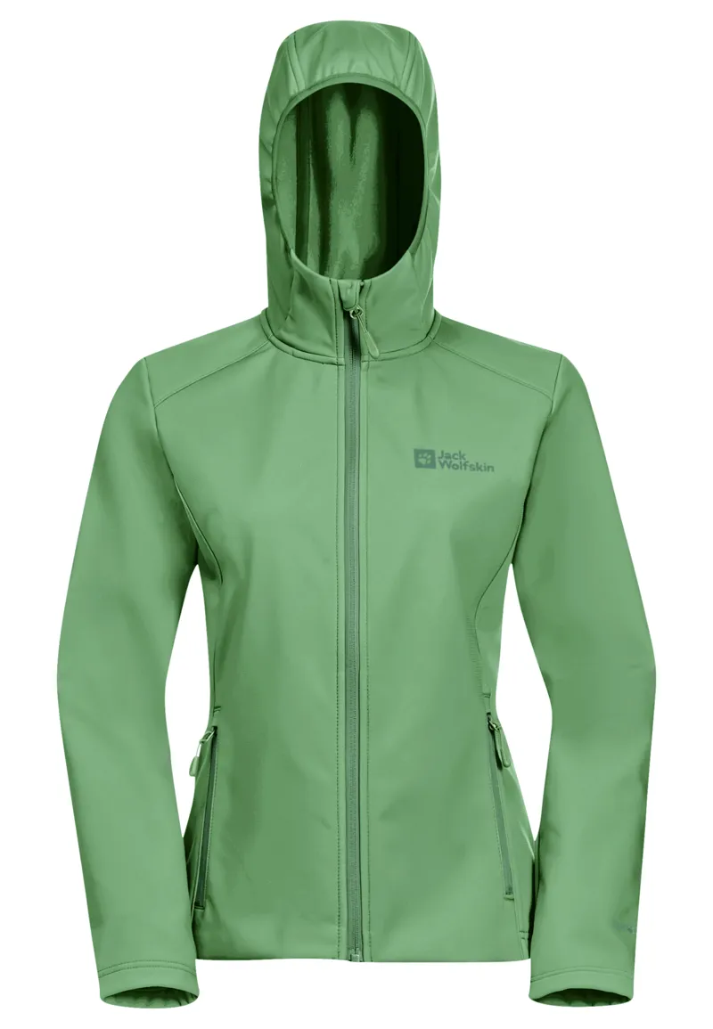 Jack Wolfskin Women's Bornberg Softshell Hoody - Eucalyptus-1