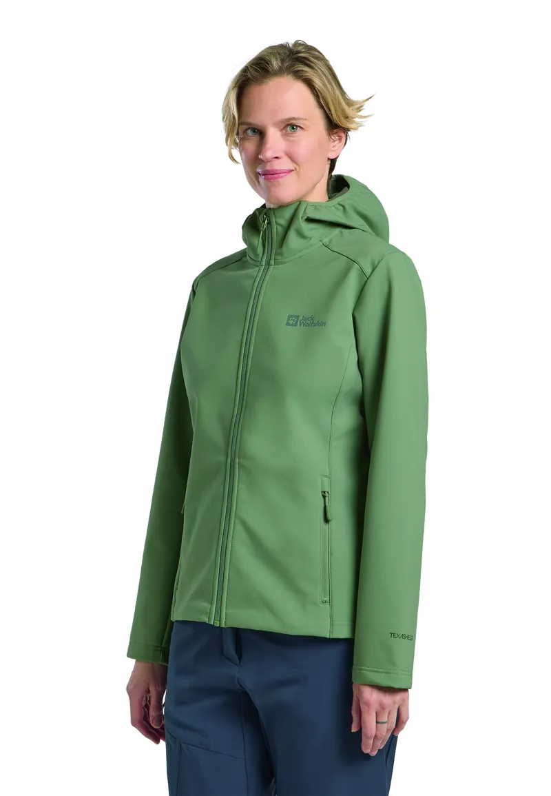 Jack Wolfskin Women's Bornberg Softshell Hoody - Eucalyptus-2