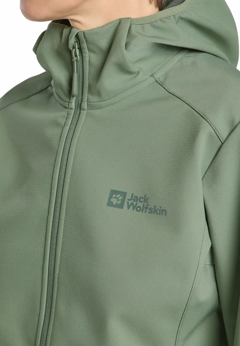 Jack Wolfskin Women's Bornberg Softshell Hoody - Eucalyptus-6