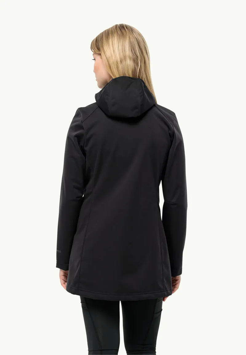 Jack Wolfskin Women's Windhain Coat - Black-3