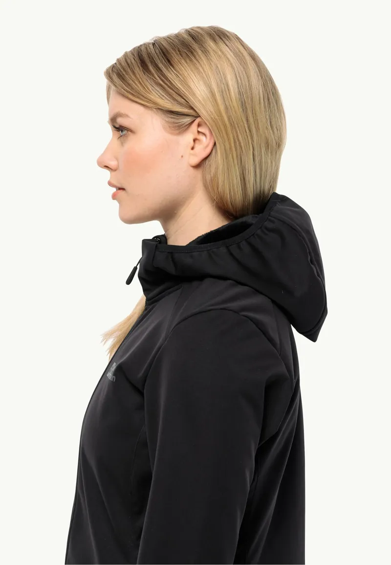 Jack Wolfskin Women's Windhain Coat - Black-4