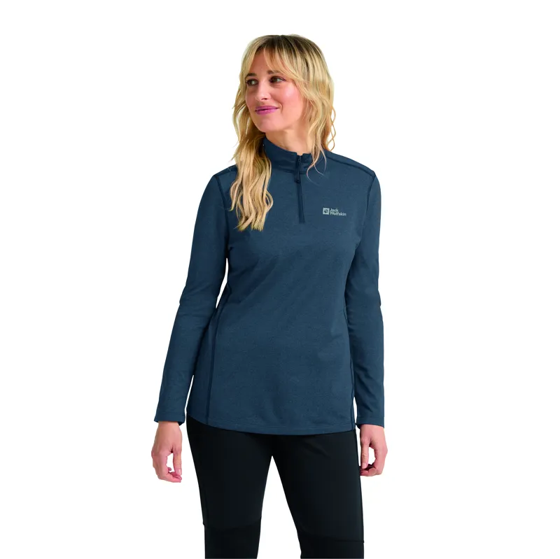 Jack Wolfskin Women's Sky Thermal Half Zip - Midnight Sky-3