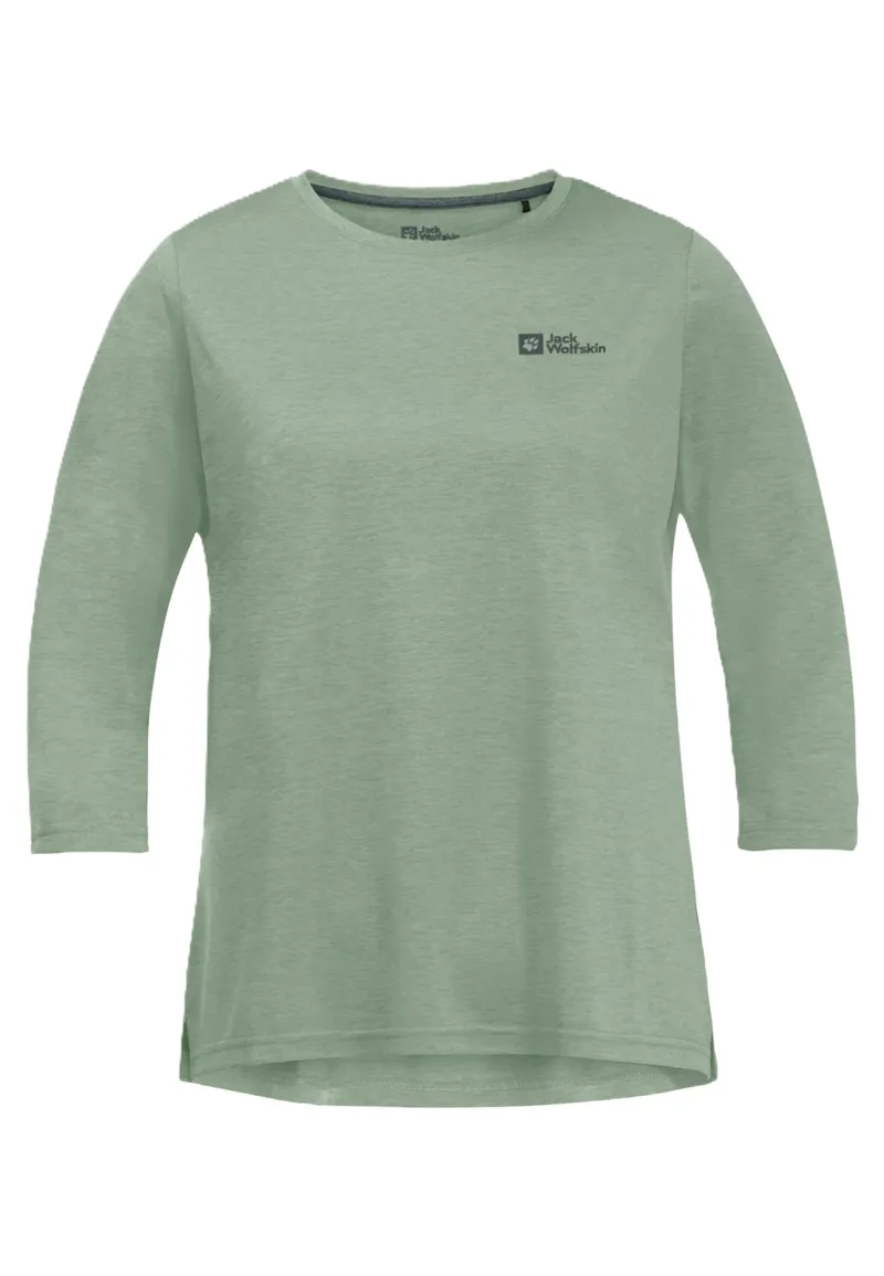 Jack Wolfskin Women's Crosstrail Three Quarter Tee - Eucalyptus