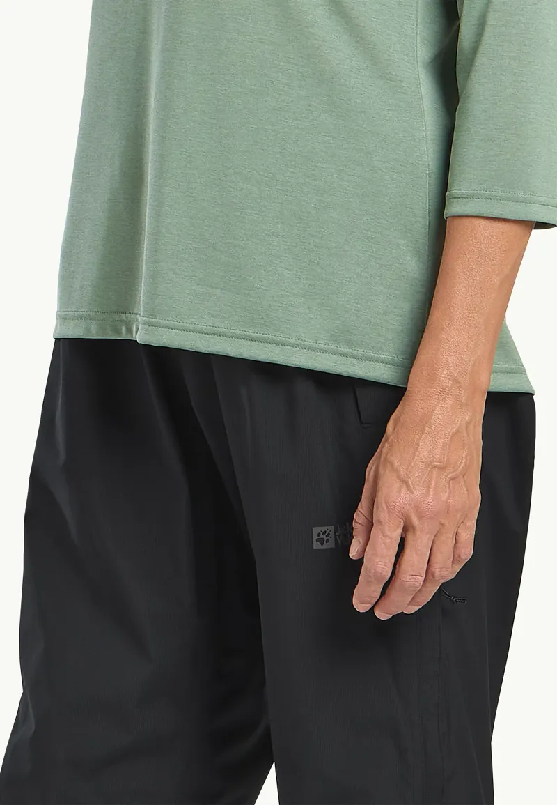 Jack Wolfskin Women's Crosstrail Three Quarter Tee - Eucalyptus-7