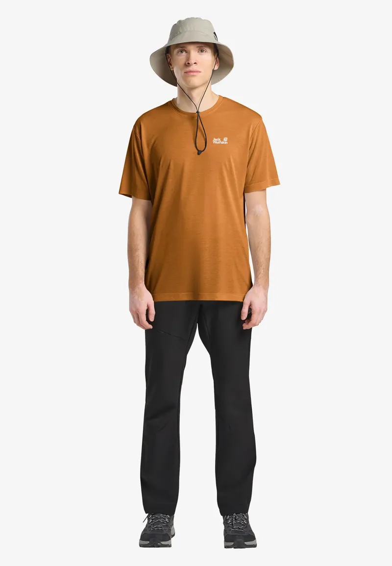 Jack Wolfskin Men's Vonnan Short Sleeve Tee - Autumn Leaves-3