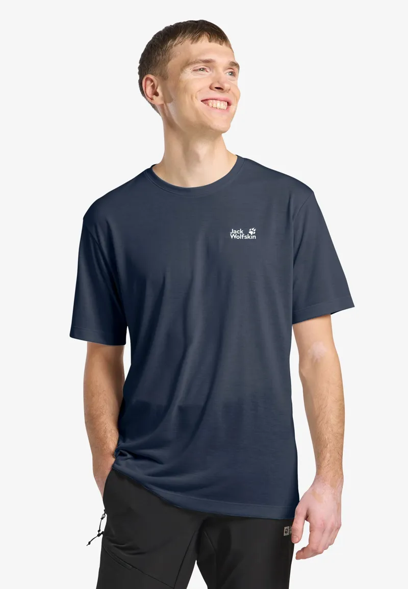 Jack Wolfskin Men's Vonnan Short Sleeve Tee - Midnight Sky-1