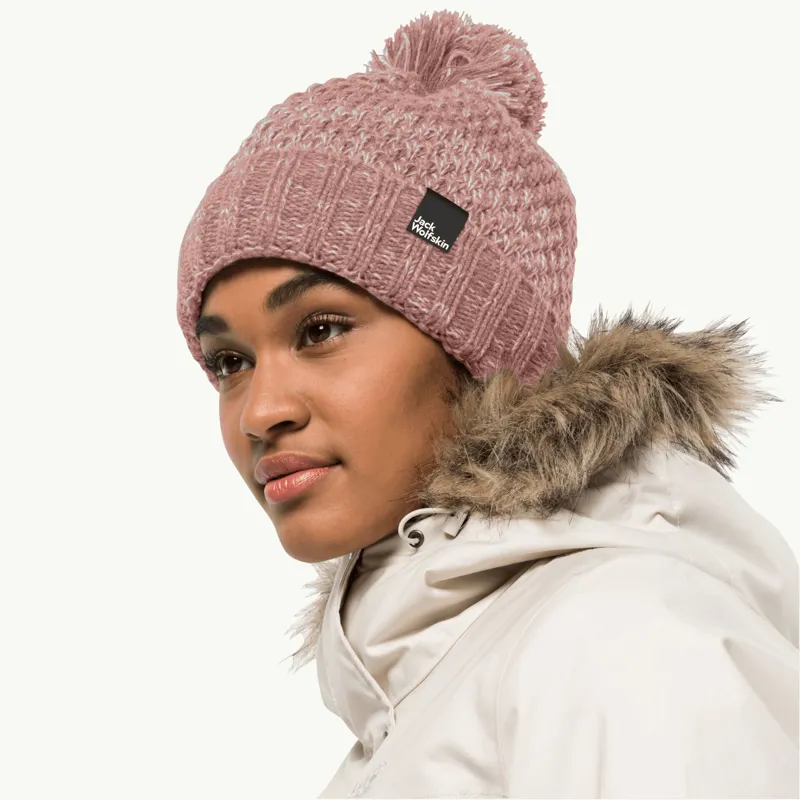 Jack Wolfskin Women's Highloft Knit Hat - Afterglow-1