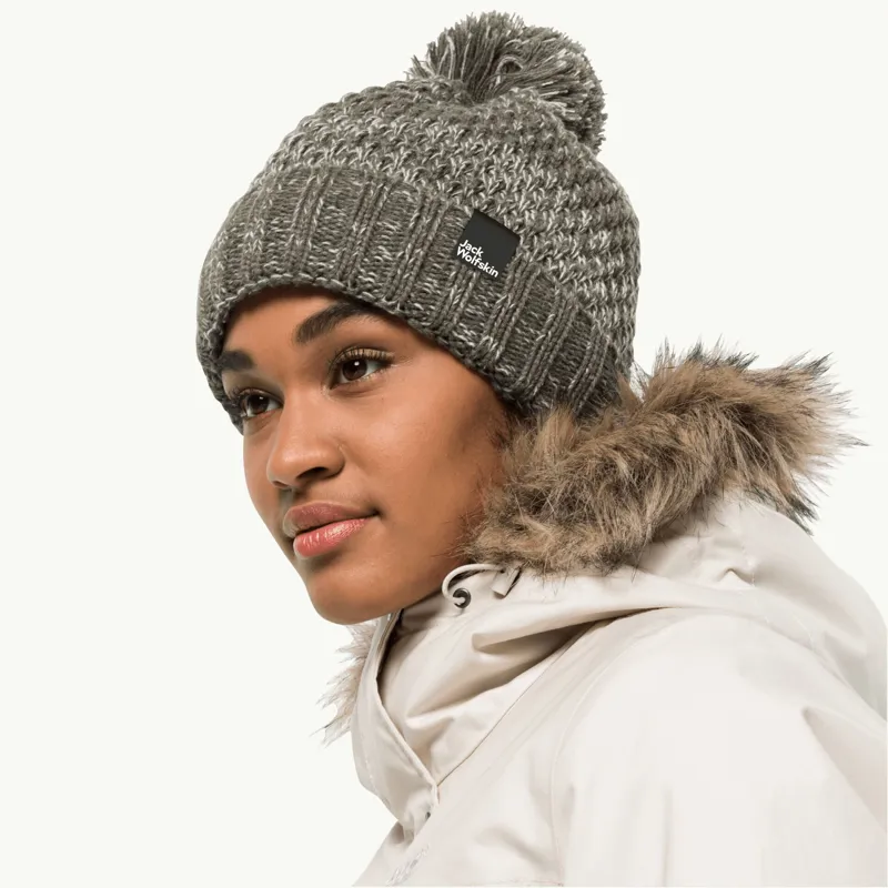 Jack Wolfskin Women's Highloft Knit Cap - Dusty Olive-1