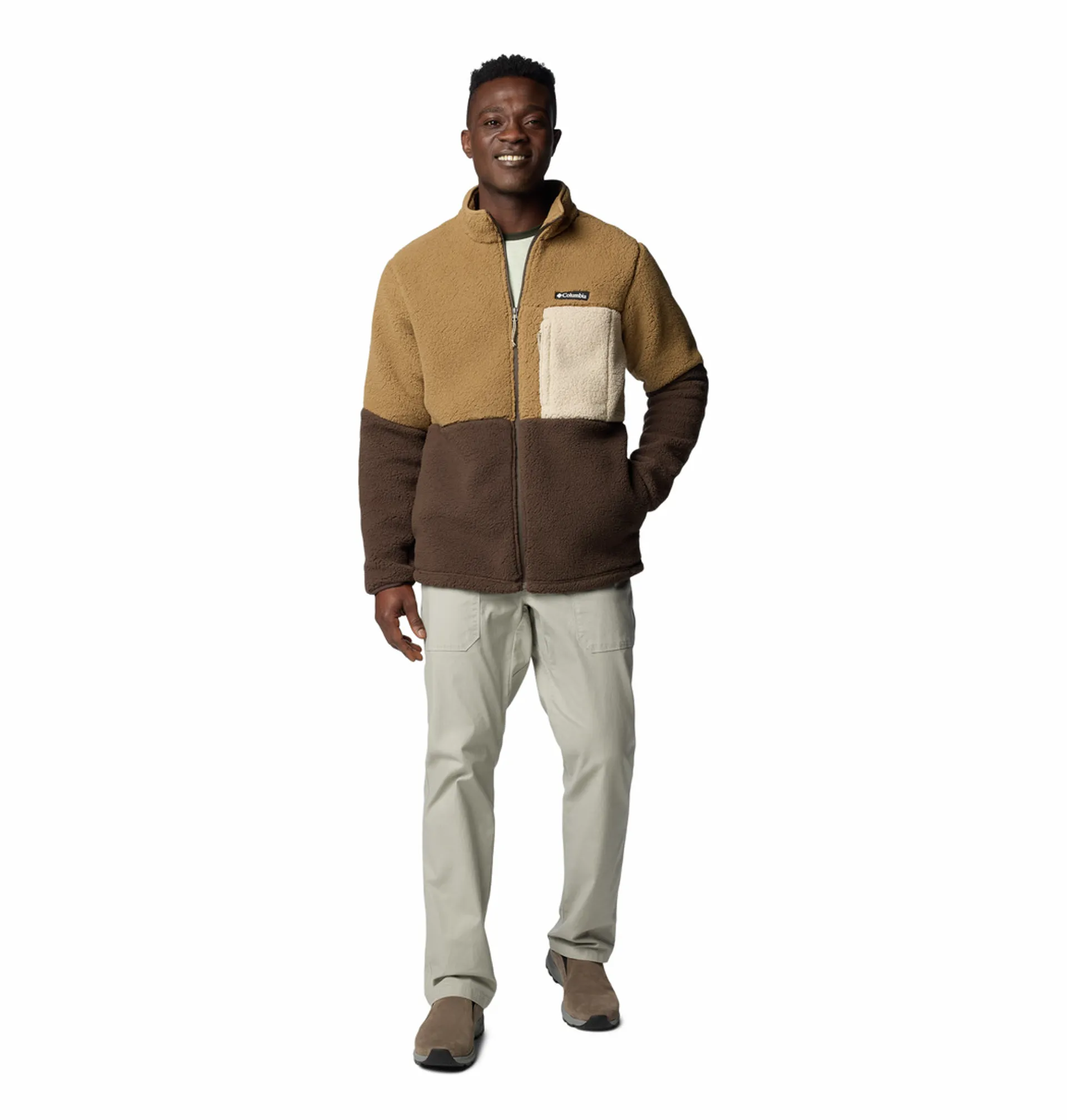 Columbia Men's Mountainside Sherpa Fleece Jacket Delta/Cordovan