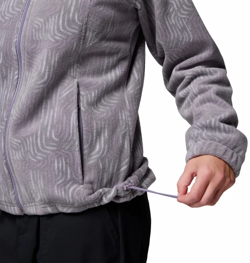 Columbia Women's Benton Springs Printed Full Zip Fleece -Shale Purple Flowfalls-4
