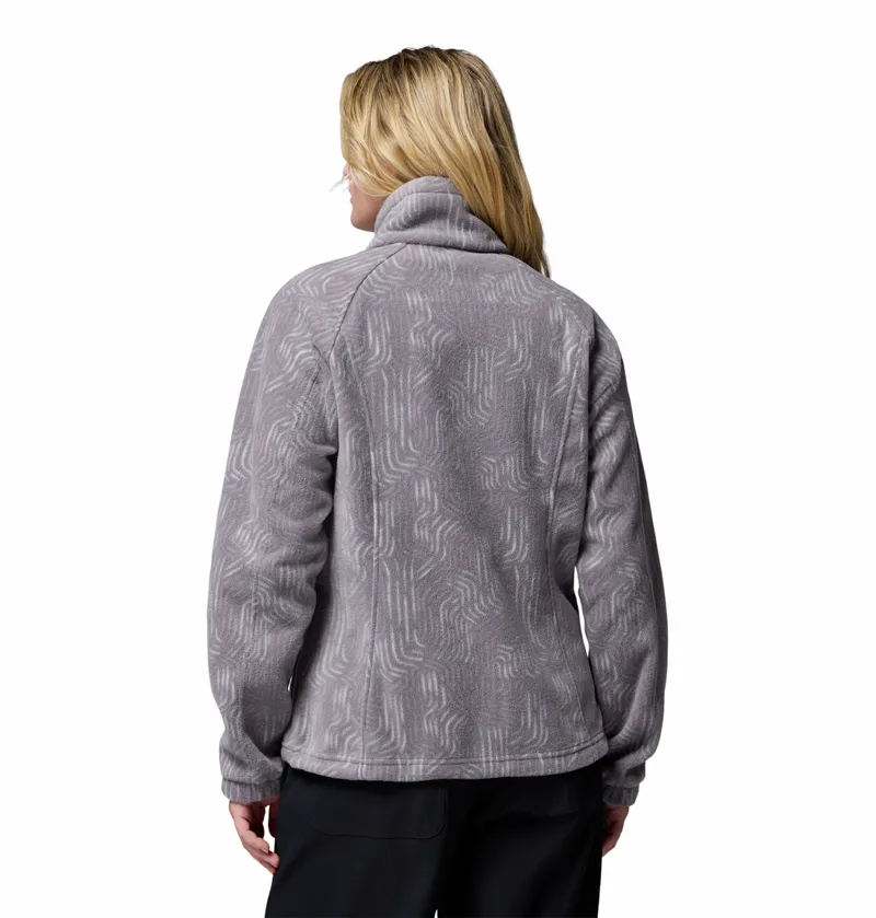 Columbia Women's Benton Springs Printed Full Zip Fleece -Shale Purple Flowfalls-3
