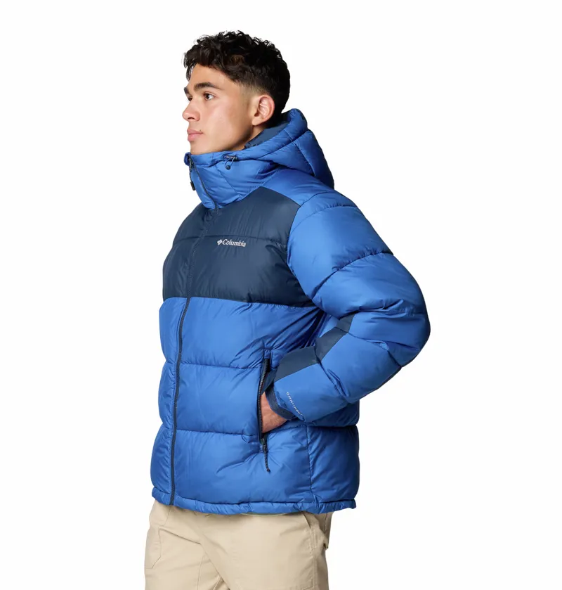Columbia Men's Pike Lake II Hooded Insulated Jacket - Mountain Blue/Collegiate Navy-1