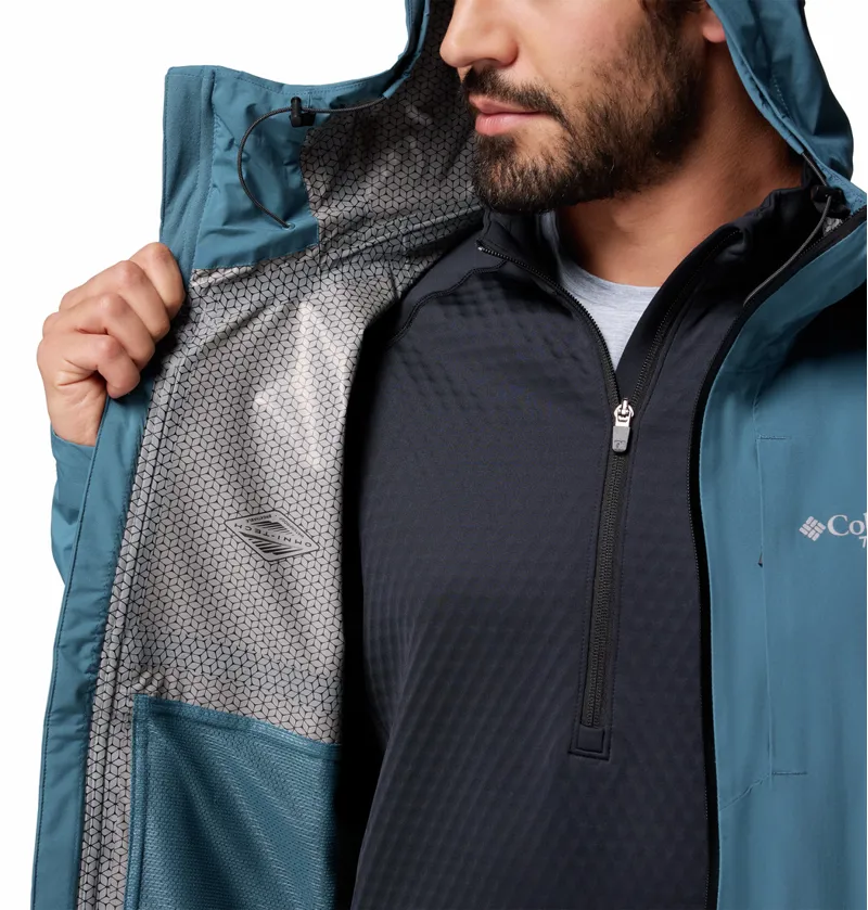Columbia Men's Ampli-Dry III Waterproof Hiking Shell Jacket - Everblue-6