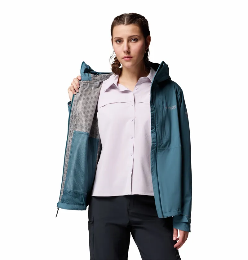 Columbia Women's Ampli-Dry II Waterproof Hiking Shell Jacket - Everblue-2