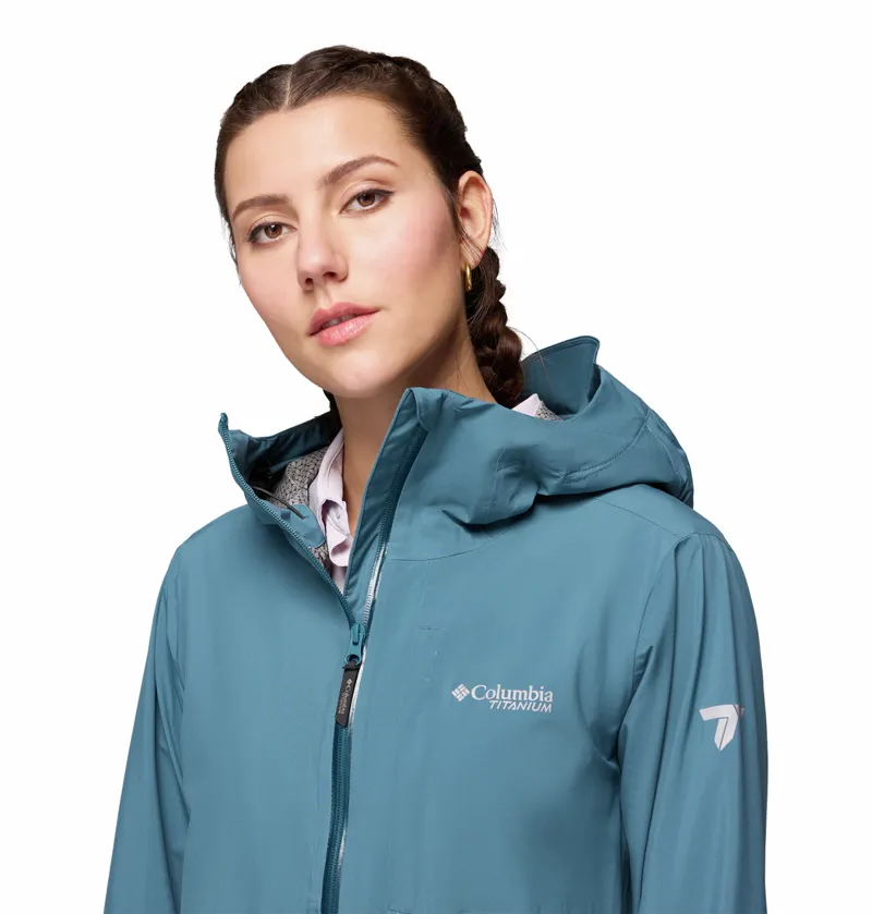 Columbia Women's Ampli-Dry II Waterproof Hiking Shell Jacket - Everblue-10