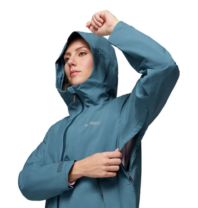 Columbia Women's Ampli-Dry II Waterproof Hiking Shell Jacket - Everblue-5