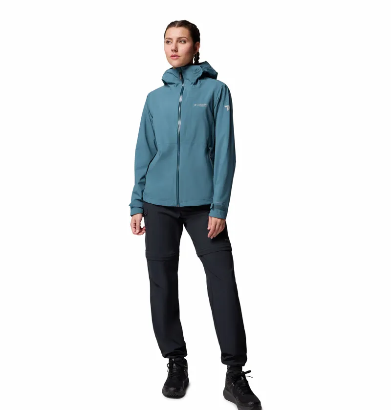 Columbia Women's Ampli-Dry II Waterproof Hiking Shell Jacket - Everblue-9