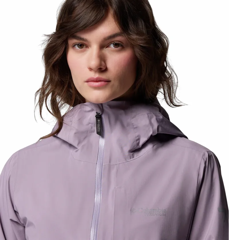 Columbia Women's Ampli-Dry II Waterproof Hiking Shell Jacket - Shale Purple-9