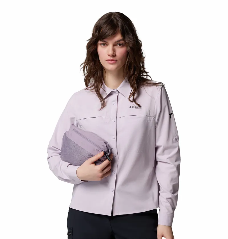 Columbia Women's Ampli-Dry II Waterproof Hiking Shell Jacket - Shale Purple-7