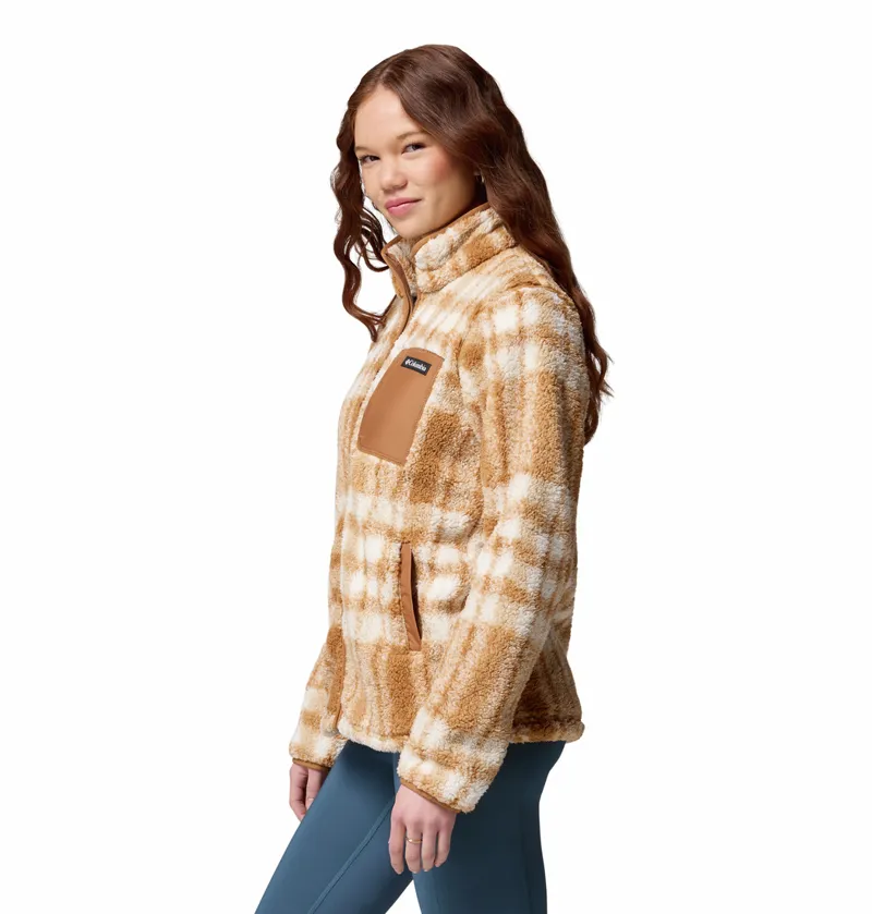 Columbia Women's West Bend II Printed Sherpa Jacket -  Camel Brown Herringplaid-2