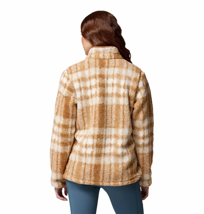 Columbia Women's West Bend II Printed Sherpa Jacket -  Camel Brown Herringplaid-3